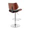 Armen Living Leland Adjustable Black Faux Leather and Chrome Finish Bar Stool LCLEBAWABL - alternate 3